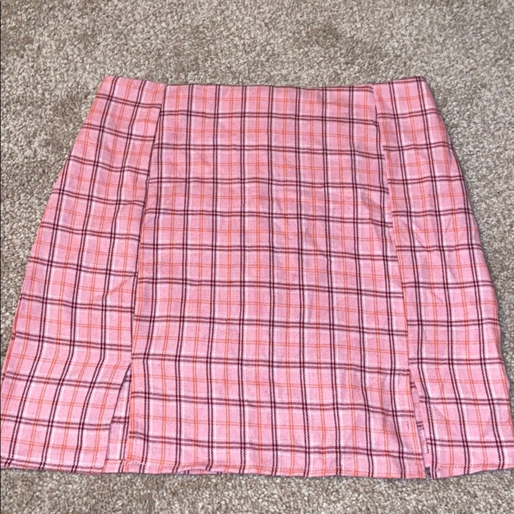 Plaid mini skirt